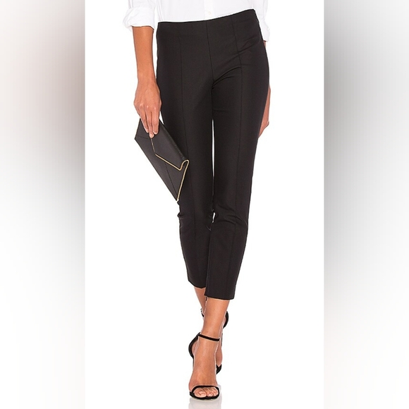 Theory Zippered Ankle‎ Black Alettah Pleated Crop Pants Size 2 - Picture 1 of 7